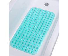 TIKE SMART Badewannenmatte, PVC, rechteckig, Vinyl, Transparent Turquoise (Green-Blue), M