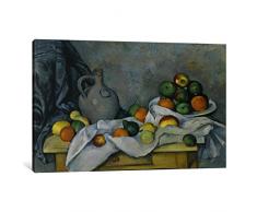 iCanvasART Vorhang Krug und Schale Fruit 1893–1894 Auf Leinwand, Print von Paul Cezanne, 0.75 x 40 x 26-Inch