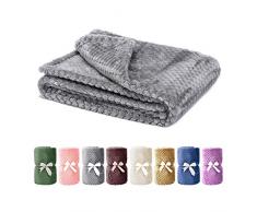 Msicyness Hundedecke, Premium Fleece, Flauschige Decke, weiche und warme Decken für Haustiere Hunde und Katzen L（40x47 inches） grau