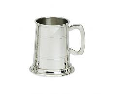 Edwin Blyde & Co 1/2 Pint Bierkrug mit massivem Metall Boden – Zwei gefüttert Körper mit traditionellen Standard Griff, Zinn