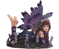 George S. Chen Imports ss-g-91589 Young violett und blau Fairy auf Bauch liegend in Garten Statue, klein