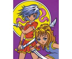 REEVES Malen nach Zahlen 8+Jahre, Manga 30x23cm, 7 Farben, Motiv - Kämpferin