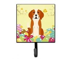 Carolines Treasures Wandhaken Ostereier, englischer Foxhound, klein, Mehrfarbig