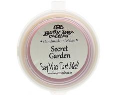 Busy Bee Kerzen Secret Garden Wachs-Tart Schmelzen, blau, Set von 6
