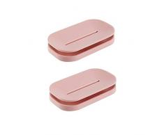 FEIDOL Seifenschale mit Wasserablauf-Design, zum Trocknen und Sparen von Seife, Badezimmer, Küche, Schwämmhalter Rose