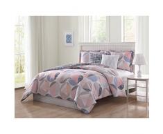 Studio 17 Jagger Schmusetuch, 5-teilig, Blau/Blush/Weiß, Queen Blue Blush White Modern Queen Blau; Rouge; Weiß