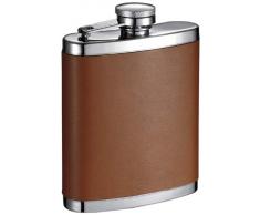 Visol Robert Leder Flachmann, Flexi-Becher, braun