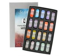 Jack Richeson Hand gerollt Weiche Pastellkreiden Fell und Federn Mid, 20-teilig