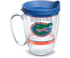 Tervis 1348029 Florida Gators Tradition Thermobecher mit Wrap und blauem Deckel, 473 ml, transparent