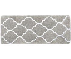 Unbekannt Ihome888 Badematten und -Teppich, Pfauenfedern, Polyester-Gewebe, rutschfeste Gummirückseite für Badezimmer, Küche, 61 x 41 cm 47.3L x 17.7W inch grau