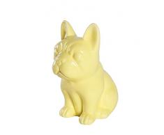 Nayothecorgi Keramikfigur Hund sitzend Französische Bulldogge Gelb.