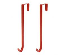 tatoko Türkranz, 30,5 cm lang, robust, Metall, für Weihnachten, Rucksack, Handtasche oder Willkommensschild, 2 Stück 12 Inches rot