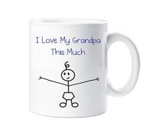 60 Second Makeover Limited 60SECMUG614 Tasse mit Aufschrift „60 Second Makeover I Love My Grandpa This Much Boys“, Vatertag, Enkelsohn, Geschenk zum Geburtstag oder zu Weihnachten, keramik, weiß