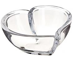 Orrefors kleine Schale in Herzform, Votivkerze, 12,7 cm