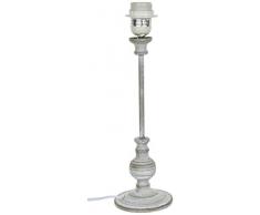 Better & Best Lampe Säule Kugel Streifen grau Basis rund Maße 11x11x37,5 cm, Material: Metall,