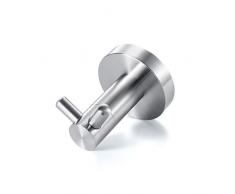 UMIRIO Handtuchhaken, Edelstahl Kleiderhaken, Doppelhandtuch/Kleiderhaken, Doppel-Duschhaken, Handtuch, Bademantel Kleiderhaken für Bad Küche, strapazierfähig, Wandmontage, poliertes Chrom gebürsteter nickel