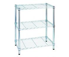 Archimede Bücherregal, Metall, Verchromt