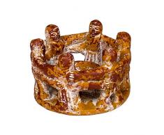 Sedona Spirit Circle of Friends Traditionelles 7,6 x 11,4 cm Handarbeit Ton Teelichthalter