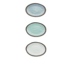 Villa d‘Este Home Tivoli 2193731 Mediterraneo Set 6 Teller flach Gres