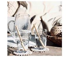 Strohhalme mit Reinigungsbürste, Natürlich, Satz von 10