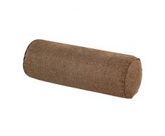 NBPillows Nackenkissen für Nackenlehne, für Auto oder Bürostuhl, halbrolles Kopfkissen mit waschbarem Bezug aus Bio-Baumwolle, 40,6 x 15,2 cm 16x6 Coffee