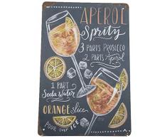 AIQIBAO Aikibao Metallschild, Vintage-Design, Wanddekoration, für Zuhause, Kaffee, Garage, Bar, Pub, Küche, 30,5 x 20,3 cm D