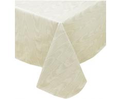 newbridge Moire gewellt Farbe Print dickem Vinyl Tischdecke Flanell Rückseite, für Innen-/Außenbereich Tischdecken, Vinyl, beige, 60 x 120 Oblong