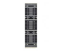 Solo Rugs Jeffery Moderner Läufer, handgefertigt, 3 x 10 cm, Schwarz