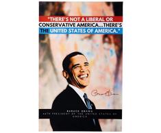 777 Tri-Seven Entertainment Barack Obama Poster Not A Liberal oder Konservative Amerika Zitat Wand Kunstdruck, Farbe, 11 x 17