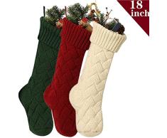 LLygezze Weihnachtsstrümpfe Weihnachtsstrümpfe Dekoration für Zuhause White/Green/Red
