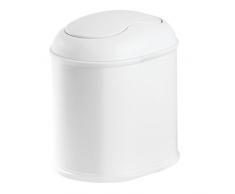 InterDesign 78980EU York Abfalleimer Mülleimer für den Waschtisch - weiÃ, Plastik, White, 15,7 x 11,9 x 17,7 cm