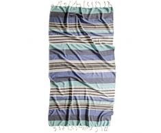 Brielle türkisches Pestemal Badetuch und Strandtuch 39 x 70 blau