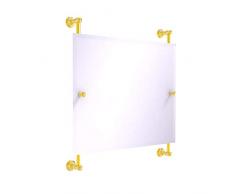 Allied Brass Carolina Landscape Rectangular Frameless Rail Mounted Mirror Wandspiegel, poliertes Messing