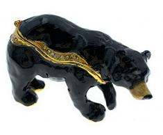 Kubla Crafts Schmuckkästchen Bär, emailliert, 6,9 cm lang