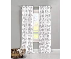 Home Maison – Sheila bedruckter Erdbeerfrucht-Druck, Leinen, strukturiertes Küchenregal & Volant Set | kleiner Fenstervorhang für Café, Bad, Wäsche, Schlafzimmer – (mehrfarbig) 38 X 84 Inch mushroom