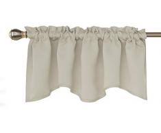 Jinlei Vorhänge aus Leinen, verdunkelnd, isoliert, für Schlafzimmer, Vorhänge, 106,7 x 160 cm, Natur Valances Beige Blackout