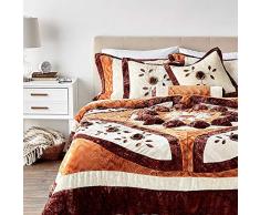 Tache Home Fashion Schmusetuch Antik Queen Brown/Orange/Yellow/Pink