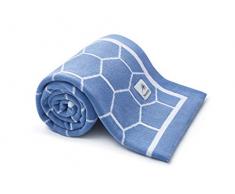 babydecke - Bienenwabe Blau