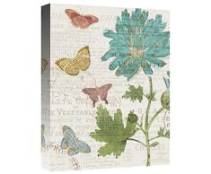 Global Galerie Katie Pertiet Bücherregal Botanical XII. Giclée-Gespannte Leinwand Artwork, 30,5 x 40,6 cm