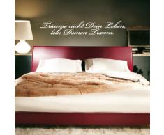 INDIGOS WG10188-80 Wandtattoo w188 Träume nicht Spruch Wandaufkleber 80 x 13 cm, braun