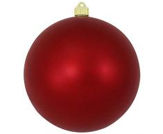 Christmas By Krebs CBK80348 Christbaumkugel, bruchsicher, 10,2 cm 8-Inch Rot - Red Alert