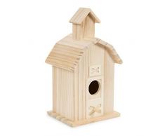 Darice 30024506 Dekorative Akzente, 34,3 x 25,4 cm, Vogelhaus aus Holz, mehrfarbig