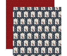 Echo Park Paper Company AIM191003 Weihnachtskrippe, marineblau, grün, rot, mint