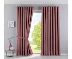 Gardinenbox Vorhänge Blickdicht »Newyork« Altrosa HxB 245x295 cm 2er-Pack Thermo-Gardinen Verdunkelungsvorhang Blackout Ösen schalldämmend ÖKOTEX UV-Schutz Raffhalter, 201920600-2