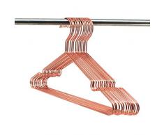 Koobay A17 Erwachsene Rose Kupfer Draht TOP Kleiderbügel für Shirts Coat Speicherung und displayold glänzend Metall Gold