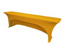 LA Linen Open Back Spandex Tablecloth for Foldable Buffet Tables, Gold, 96 x 18 x 30