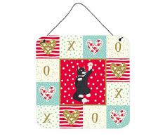 Carolines Treasures American Polydactyl Cat Love Türaufhänger, Wanddekoration, Mehrfarbig