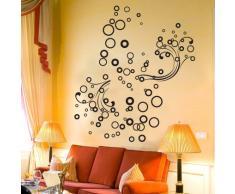 INDIGOS WG10325-10 Wandtattoo W325 Blasen Blume Pflanze Wandaufkleber 80 x 65 cm, weiß