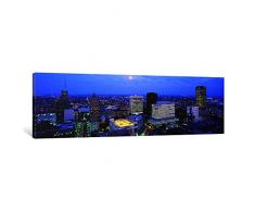 iCanvasART, Abend, Buffalo, New York State, USA Leinwand Kunstdruck Panorama Bilder, 36 x 12, 0.75 Deep