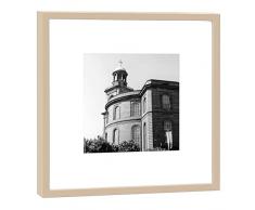 COGNOSCO - Fotografie im Holzrahmen: Paulskirche Frankfurt - Fotodruck - Format 27 x 27 cm - Rahmenfarbe beige - Hochwertiges Wandbild, Geschenkidee oder Souvenir aus Hessen